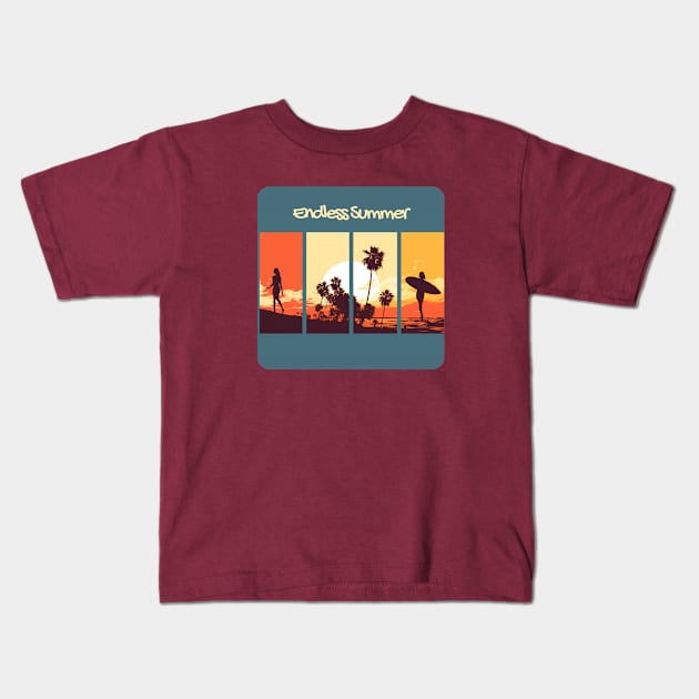 Endless Summer Kids T-Shirt by baseCompass
